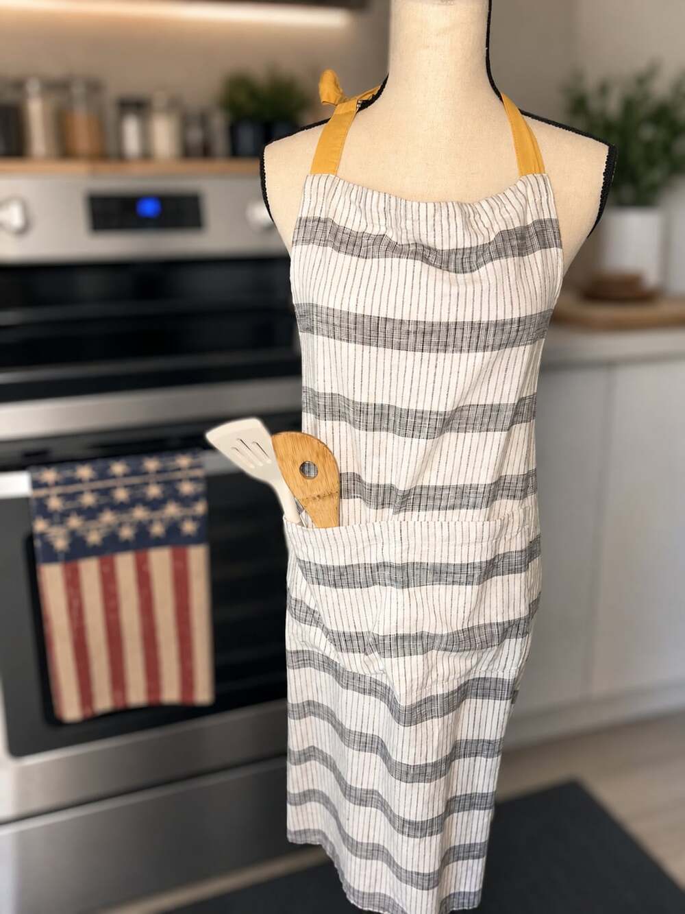 Hearth & Hand with Magnolia Striped Kitchen Apron